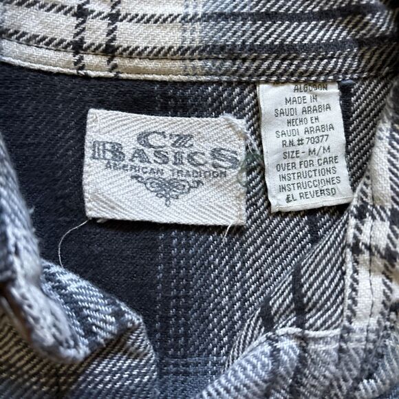 CZ Basics Blue Plaid Shirt (Men's Size M) Long Sleeve Casual • Code Zero - Picture 2 of 6